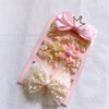 Pink bow crown/double flower