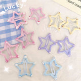 Y2K color star hairpin side bangs clip broken hairpin bb clip 2023 dopamine new cute headgear