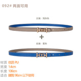 H's kelly belt ladies with skirt coat dress all-match simple decoration Kelly double-sided with thin belt