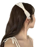 Bowknot cloth art hair clip female 2023 new duckbill clip super fairy broken hair clip gentle top clip temperament side clip