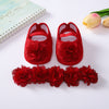 24-7 small red flower + hairband / inner length 10.5cm for size 11