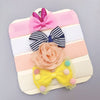 Colorful ball bow yellow / hairband four piece set