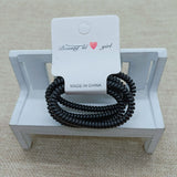 5 card-mounted telephone ring head rope black telephone wire hair ring one yuan small jewelry wholesale supply