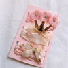 Beige crown/pink 3 flowers