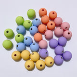 Acrylic touch paint 14MM rubber round beads straight hole beaded mobile phone chain clothing shoes bag car hanging jewelry accessories