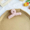 Plush grab clip pink