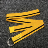 Boys belt young people canvas double ring belt Hong Kong style trend with female students all-match casual sports belt