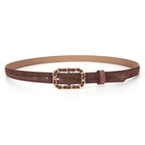 Pigskin retro small belt women's black all-match fashion with skirt jeans belt thin ins wind belt ladies