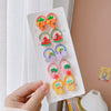 7# watermelon and carrot plush hair band 10 pieces set opp bag