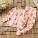 2023 autumn new Korean version of children's suit boys and girls fashion cartoon two-piece set foreign trade sources