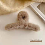 2022 autumn and winter new plush bowknot tassel hair clip back head grab clip female hair clip shark clip wholesale