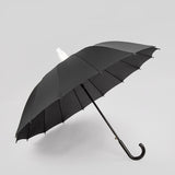 16-bone umbrella with waterproof cover moisture-proof straight rod rainbow umbrella oversized business advertising umbrella curved handle long handle umbrella wholesale