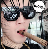 2022 New Mosaic Glasses Flat Sunglasses Two-dimensional Hip Hop Sunglasses Fashion Unisex Wholesale