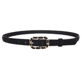 Pigskin retro small belt women's black all-match fashion with skirt jeans belt thin ins wind belt ladies
