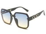 Sunglasses female ins new round face Korean fashion boundless sunglasses driving catwalk sunglasses UV protection