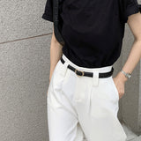 Ins Hong Kong style ladies belt simple love fashion thin trousers belt casual Korean fashion student commuter belt
