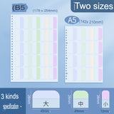 Label paper writable index sticker classification transparent label sticky note sticker Morandi color loose-leaf classification sticker