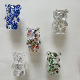 ins Symphony Laser Cartoon Crystal Bear Bracket South Korea Hot Selling Lazy Man Telescopic Bracket Support Wholesale