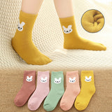 Inventory terry socks 1-12 years old boys and girls autumn and winter warm towel socks loose mouth children's socks mixed colors miscellaneous models wholesale