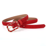 Pigskin retro small belt women's black all-match fashion with skirt jeans belt thin ins wind belt ladies