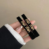 Black gold high-end sense ~ exquisite 2 hairpin female side retro duckbill clip headdress net red ins style bangs clip