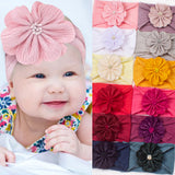 2022 New European and American Soft Nylon Hairband Baby Elastic Match Head Flower Hair Accessories Children's Accessories Wholesale