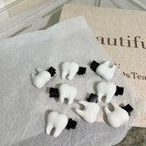Simulation small teeth small hairpin fun cute sweet funny y2k hairpin bangs seaside clip headdress clip jewelry