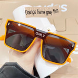 2022 new retro children's one-piece sunglasses ins style rice nail personality fashion simple large frame comfortable sunglasses