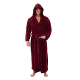 2021 European and American Amazon hot style autumn and winter large-size bathrobe long-sleeved high-quality double-sided fleece thickened nightgown