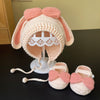 Skin color rabbit shoes + hat 0-1 years old [material package] / default