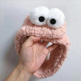 Plush face washing headband female 2023 new furry headband autumn and winter big eyes cute headband headband headdress