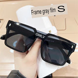 2022 new retro children's one-piece sunglasses ins style rice nail personality fashion simple large frame comfortable sunglasses