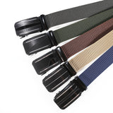 boys Casual Automatic Buckle Belt Toothless Canvas Belt Free Punch Lazy Belt Cross-border Wholesale Supply