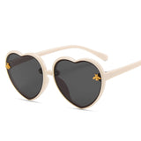 2022 Glitter Sunglasses Children's Cartoon Little Bee Sunglasses Girls Cute Glasses Heart Sunglasses Fashion