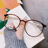 2022 new literary and artistic retro plain mirror can be equipped with myopia glasses frame Xiaohongshu hot style plain glasses for women