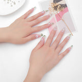 Internet celebrity silver transparent small mini heap diamond finished product super flash white ball manicure jewelry nail diamond accessories
