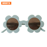 Two circles 2023 new flower frame ladies sunglasses fashion street shooting travel adult cute dress up sunglasses