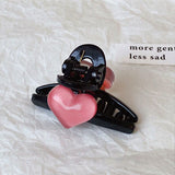 Summer vibrato transparent pink love clip Korean version of ins sweet simple women's side clip hair clip wholesale