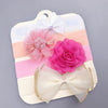 Gold-rimmed bow / hairband four piece set