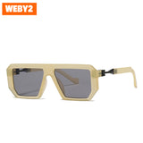 Women's Sunglasses Wholesale European and American Cross-border New Square Frame Sunglasses Internet Celebrity Big Frame Street Shot Glasses 8725