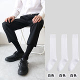 High socks men's stockings cotton mid-tube spring and autumn thickened black business stockings men's deodorant calf socks