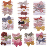 Amazon cross-border children's hair accessories set European and American baby bow narrow headband super elastic nylon baby headband