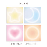 T Korean ins style gradient color post-it notes high-value cute students have sticky notes paper small book n times stickers