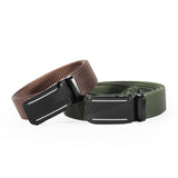 boys Casual Automatic Buckle Belt Toothless Canvas Belt Free Punch Lazy Belt Cross-border Wholesale Supply