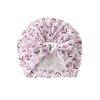Purple floral (loose knot indian hat) / one size