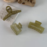 South Korea's Dongdaemun style fresh green girly temperament retro grab clip bath grab clip go out hair set
