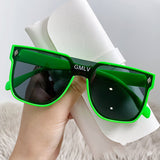 2022 new retro children's one-piece sunglasses ins style rice nail personality fashion simple large frame comfortable sunglasses