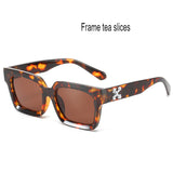 2021 New Large Frame Sunglasses European and American Trendy Square Frame Tailored Glasses Women's Sunglasses Fashion Men's Sunglasses
