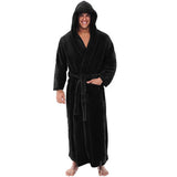 2021 European and American Amazon hot style autumn and winter large-size bathrobe long-sleeved high-quality double-sided fleece thickened nightgown
