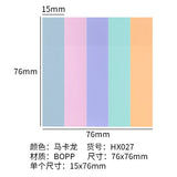 Macaron color sticky transparent post-it notes waterproof index stickers for students